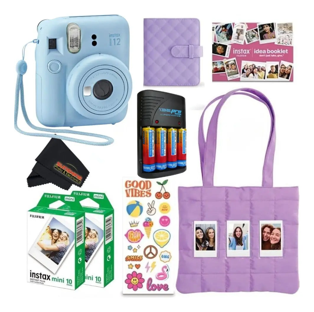 Combo Cámara instantánea Fujifilm Instax Mini 12 morado
