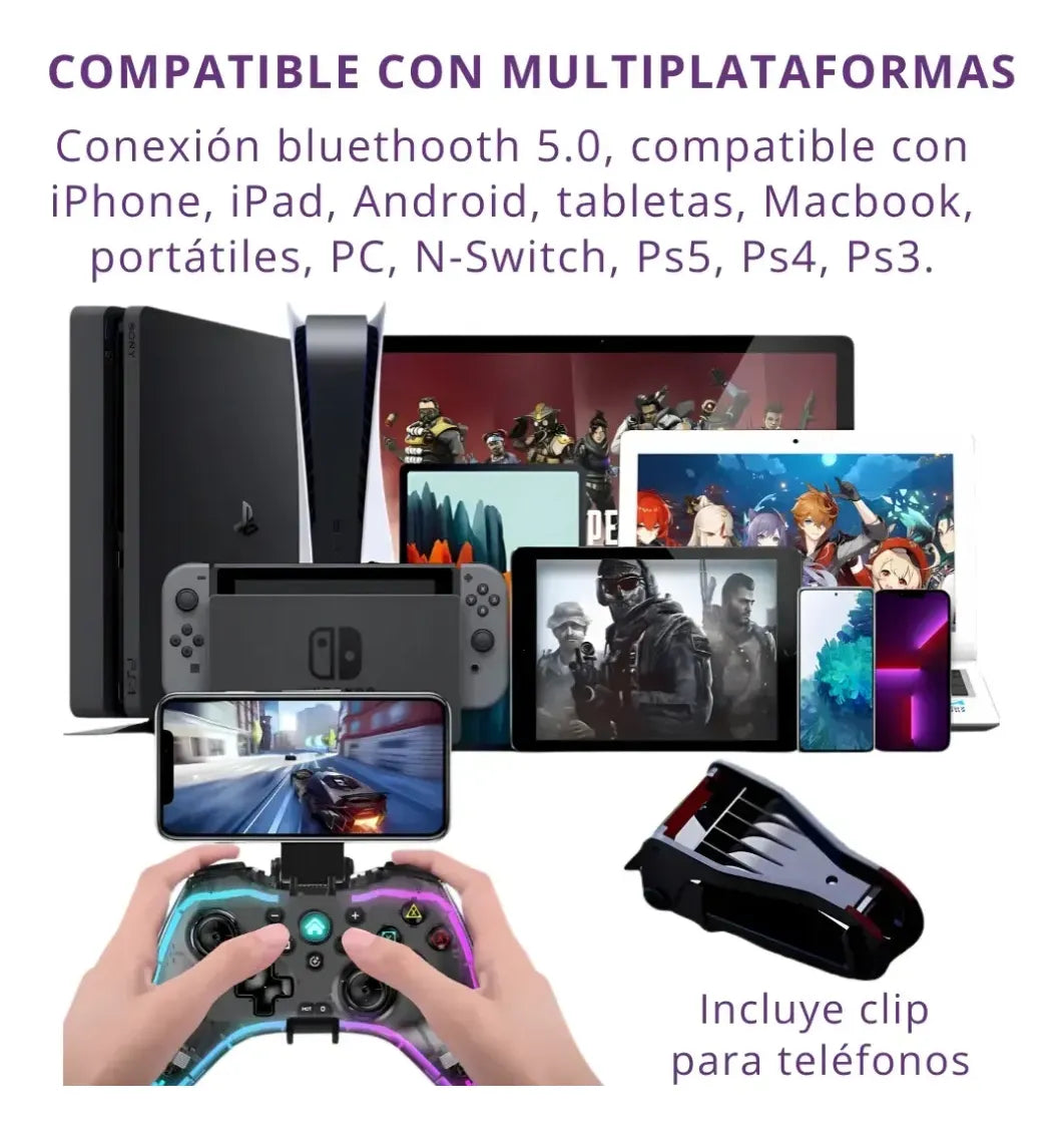 Control Wireless Gaming Teclop Cwg-tl-001 Inalámbrico Rgb