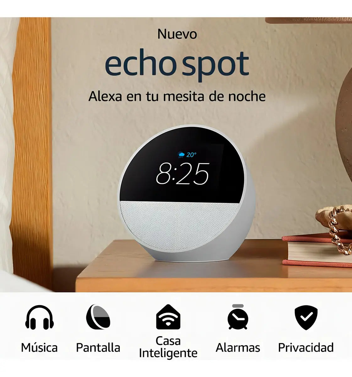 Amazon Echo Spot Bocina Inteligente 2024