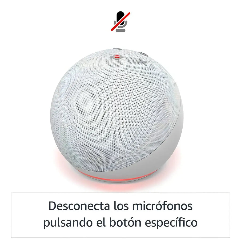 Amazon Echo Dot 4th Gen con asistente virtual Alexa glacier white