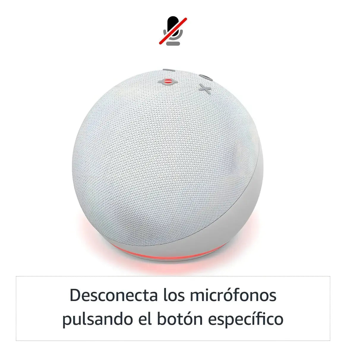 Amazon Echo Dot 4th Gen con asistente virtual Alexa glacier white