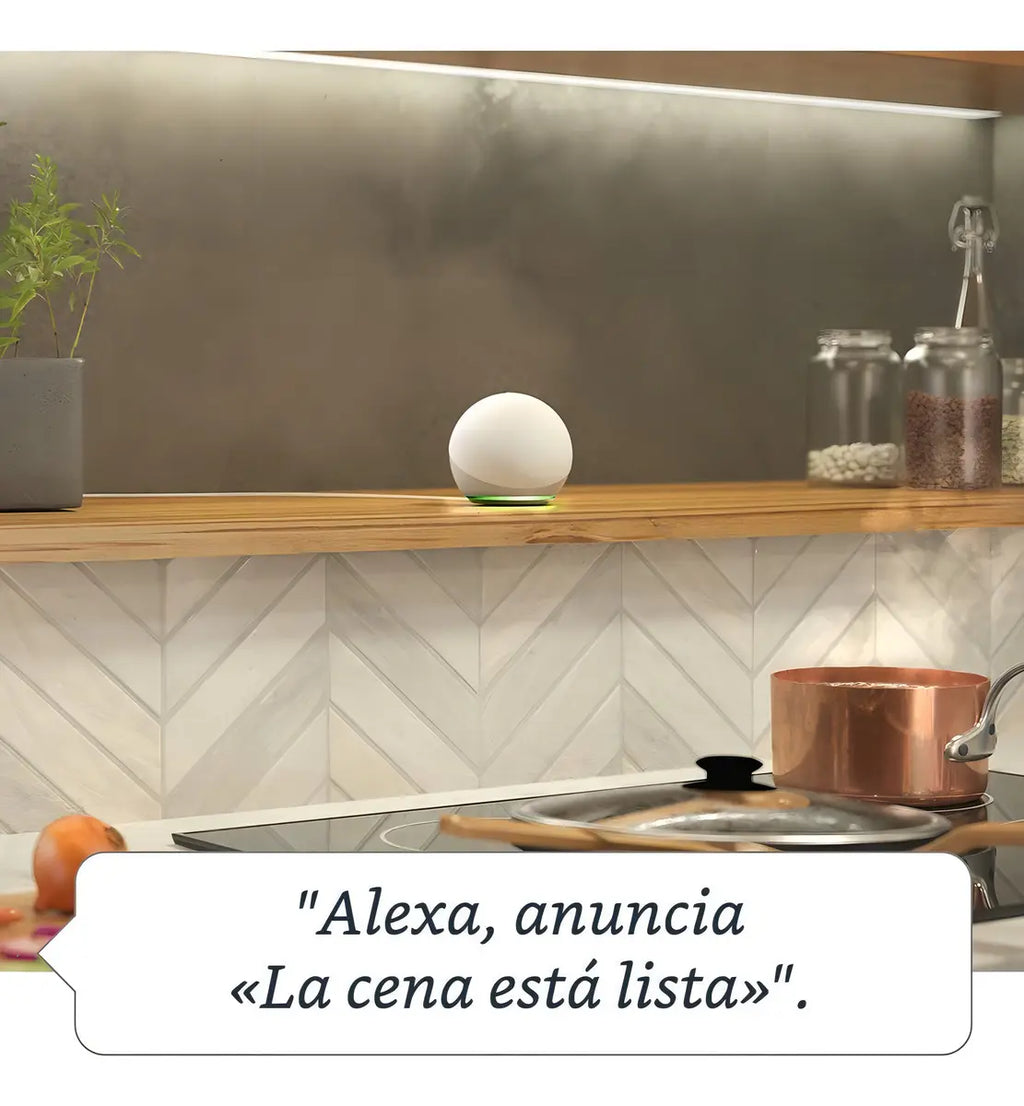 Amazon Echo Dot 4th Gen con asistente virtual Alexa glacier white